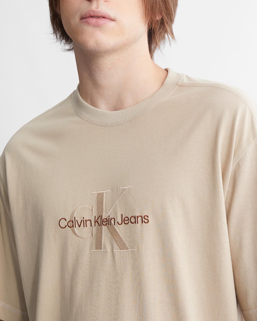 Mineral Dye Relaxed Monologo Tee, Plaza Taupe, hi-res