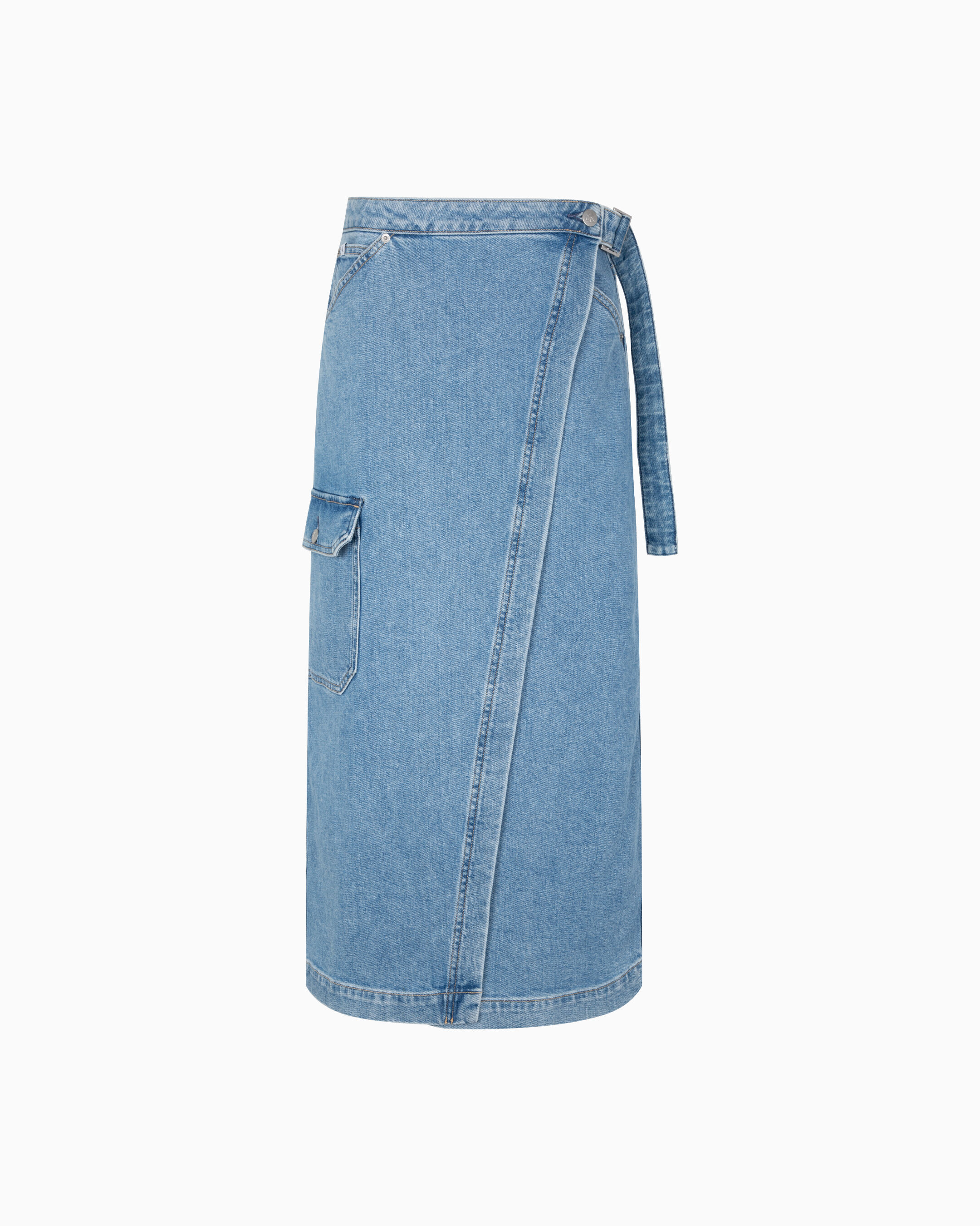 Sportsgirl denim wrap shop skirt