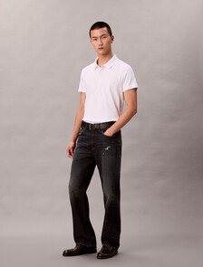 Luxe Slim Polo, Bright White, hi-res
