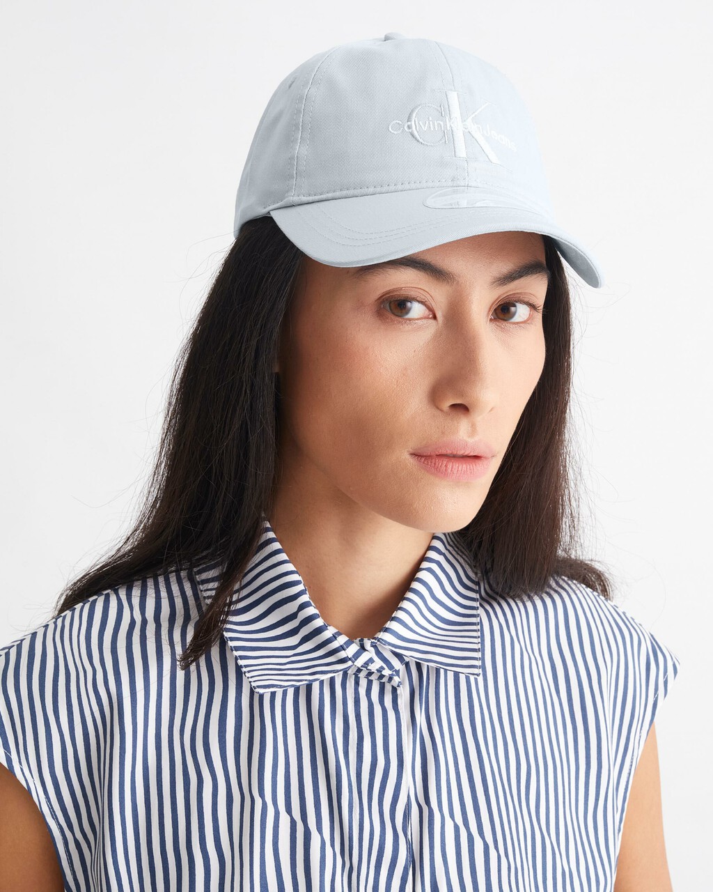 CKJ EMBROIDERED MONOGRAM CAP, Blue Oasis, hi-res