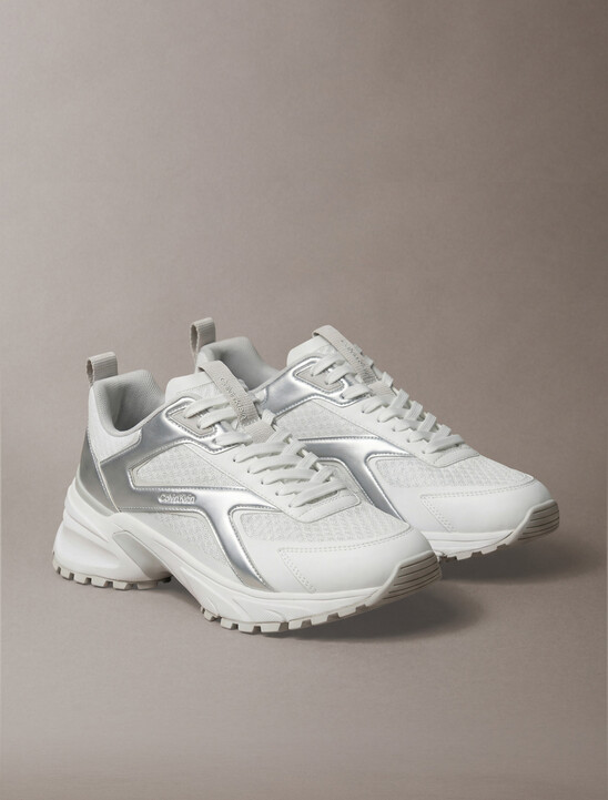 Knit and Metallic Runner Trainers