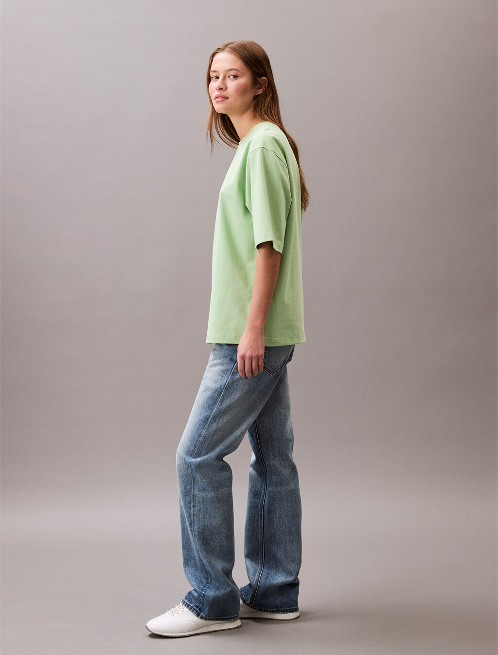 Cooling Cotton Jersey Relaxed Tee, Nile Green, hi-res