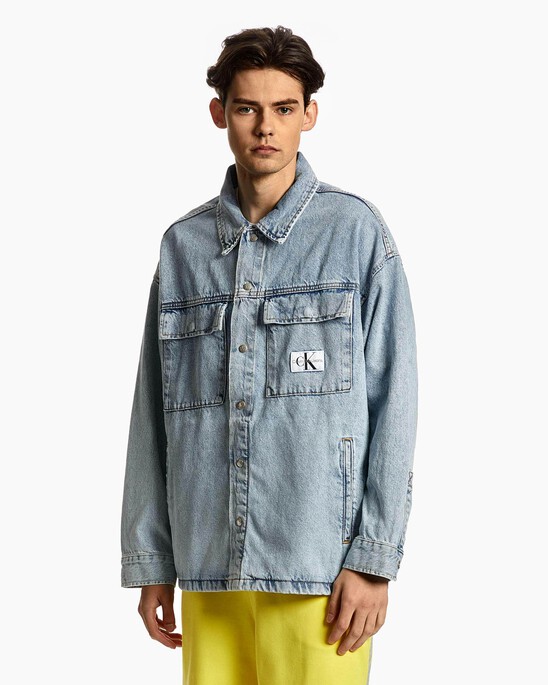 OVERSIZED UTILITY DENIM SHIRT JACKET