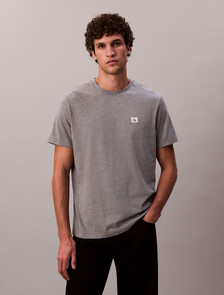 Monogram Patch Classic Tee, Med Grey Htr, hi-res