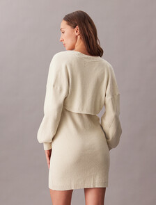 2 in 1 Knit Dress, Eggshell, hi-res