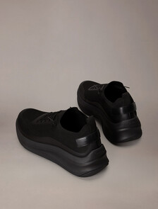 Mesh Chunky Runner Sock Trainers, Triple Black, hi-res