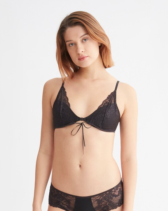 CK Black Bridal Lightly Lined Triangle Bra