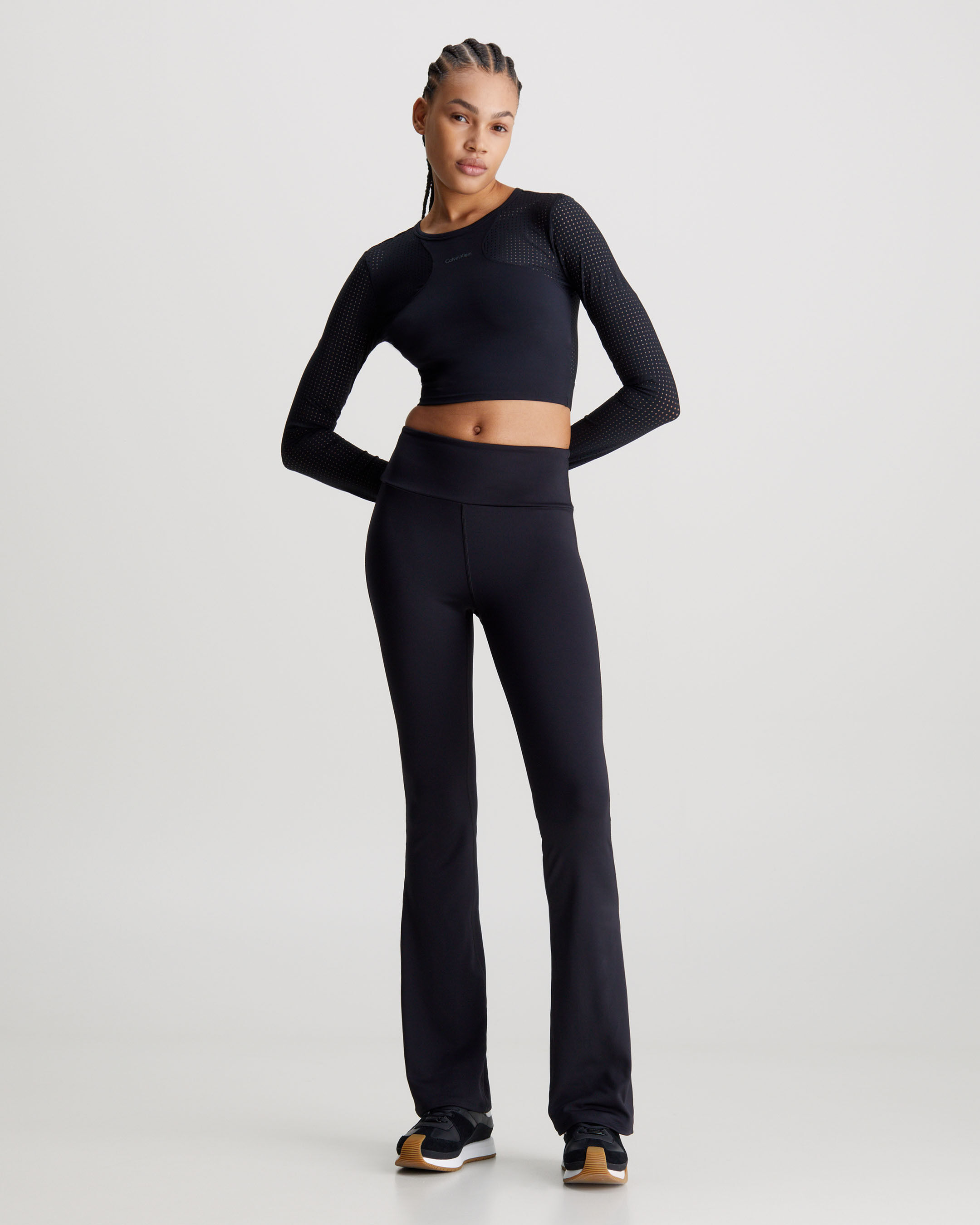 Flared Gym Leggings | black | Calvin Klein Singapore