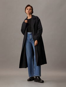 Italian Denim High Rise Wide Leg Jeans, Denim Dark, hi-res