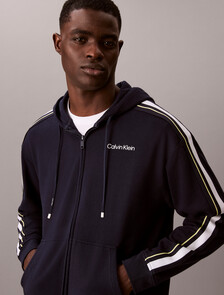 Cotton Blend French Terry Zip Hoodie, Shoreline, hi-res