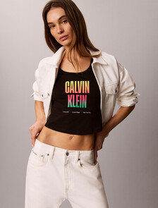Slim Stretch Logo T-shirt - Pride, Black, hi-res