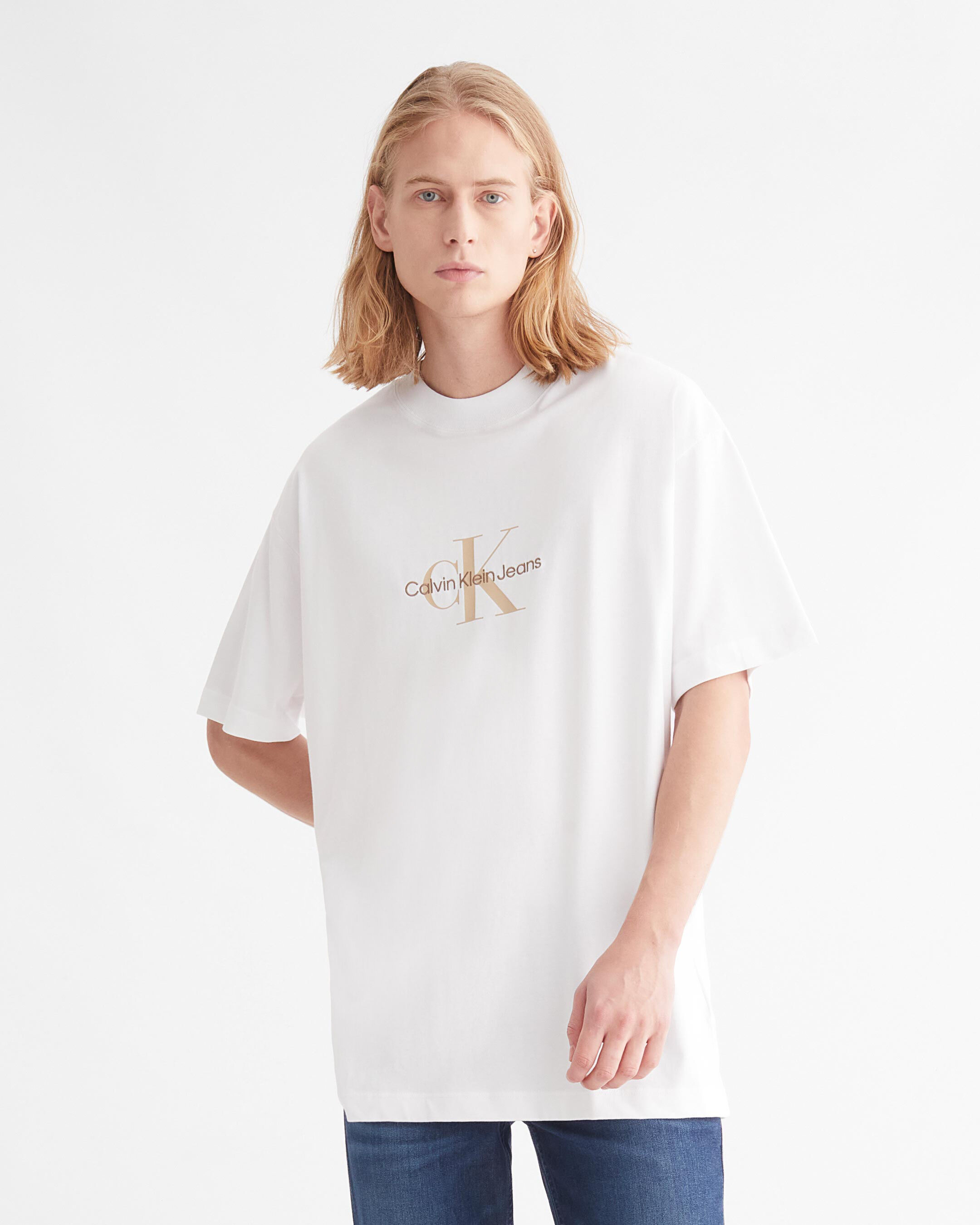 Archival Neutrals Monogram Tee white Calvin Klein Singapore