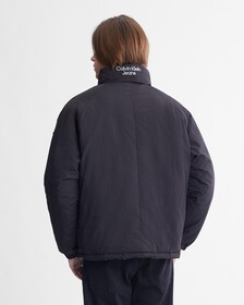 Reversible Stand Collar Puffer Jacket, Ck Black, hi-res