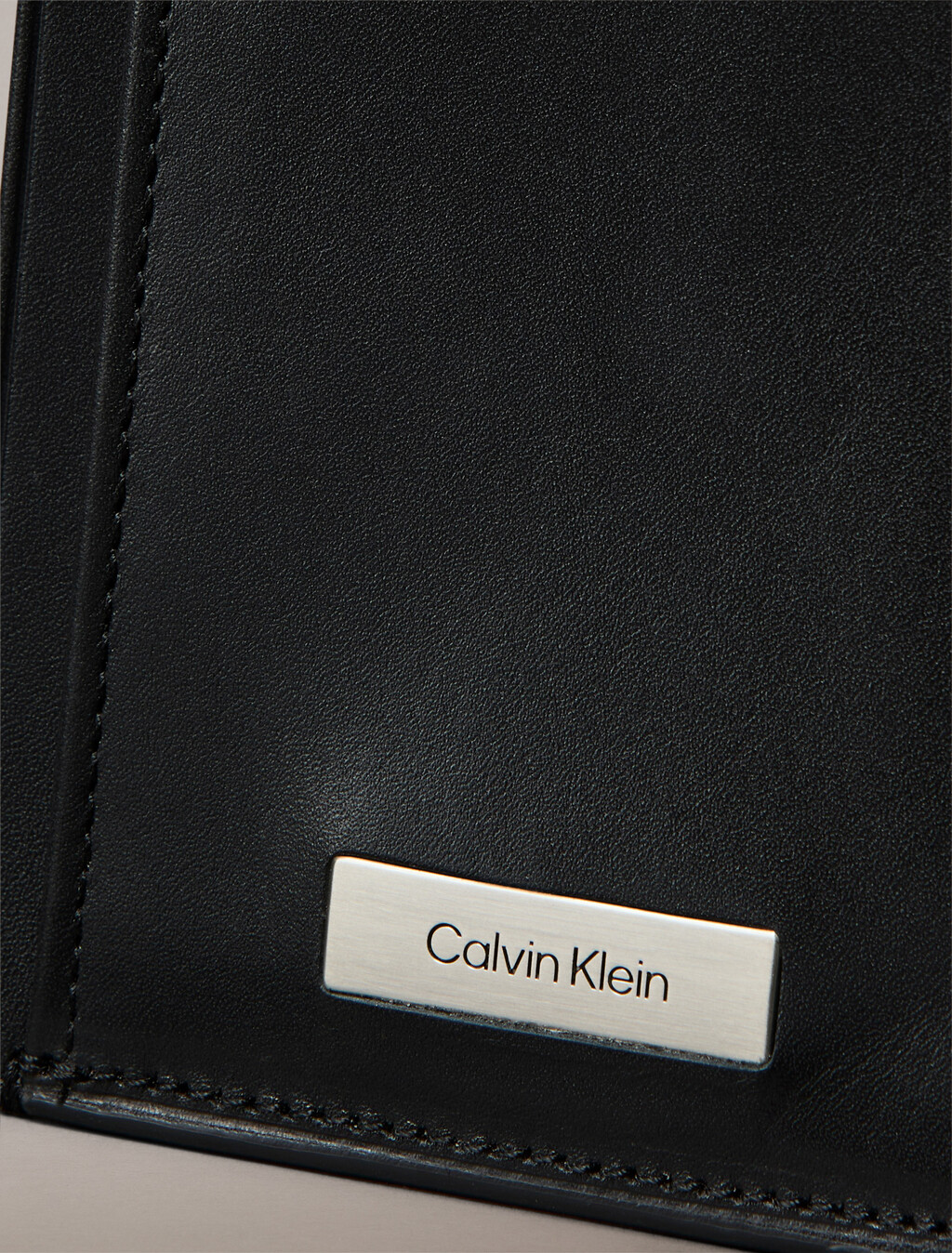 Logo Plaque Card Case, Black, hi-res