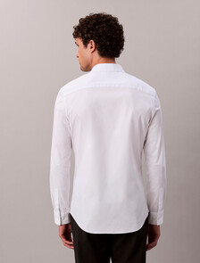 Slim Stretch Poplin Shirt, Brilliant White, hi-res