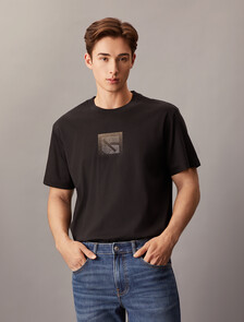 Soft Box Monogram Interlock Tee, Ck Black, hi-res