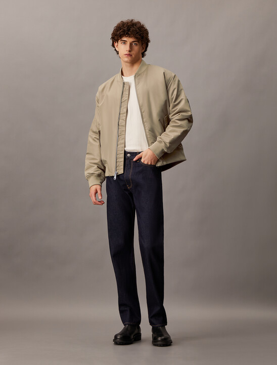 Padded Nylon Bomber Jacket
