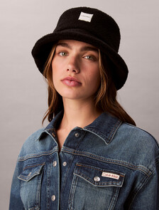 Boucle Bucket Hat, Black, hi-res