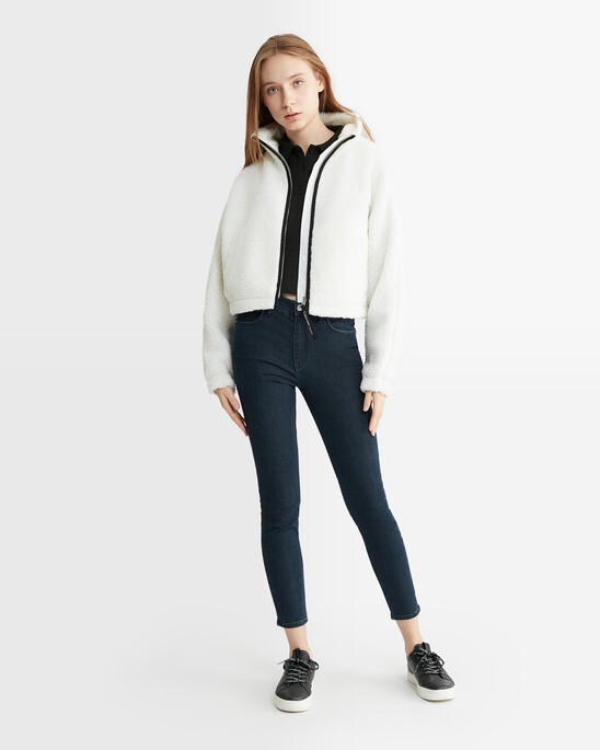 Varsity Polo Neck Pullover Sweatshirt