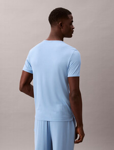 Modal Rib Knit Crewneck Tee, Gulf Blue, hi-res