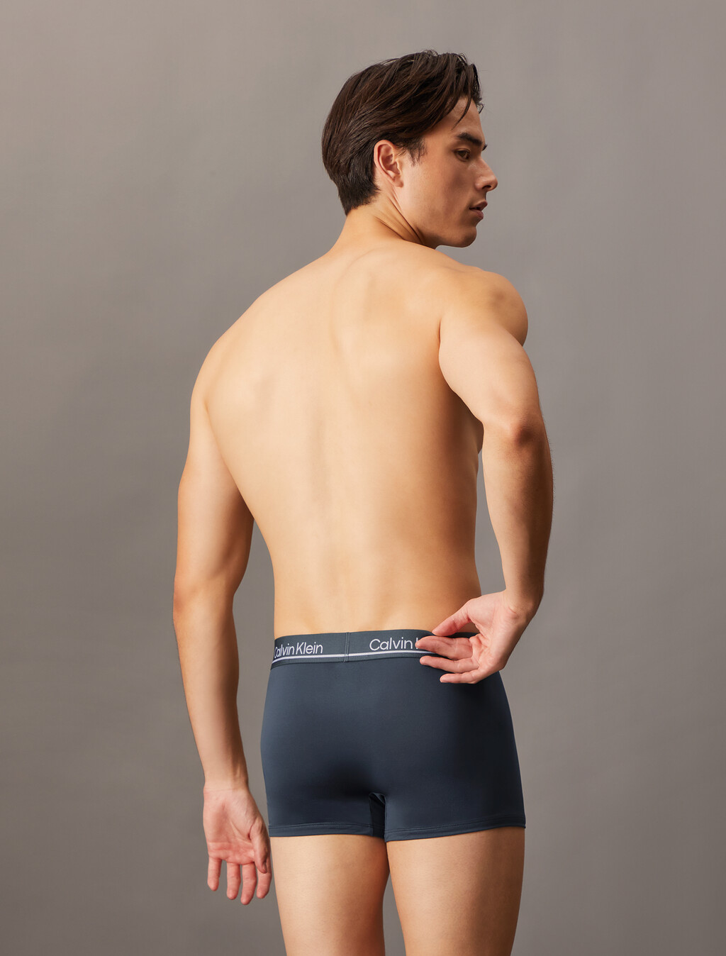 CK Micro Plus Low Rise Trunks 3 Pack, BLACK/ TURBULENCE/ GREY HEATHER, hi-res