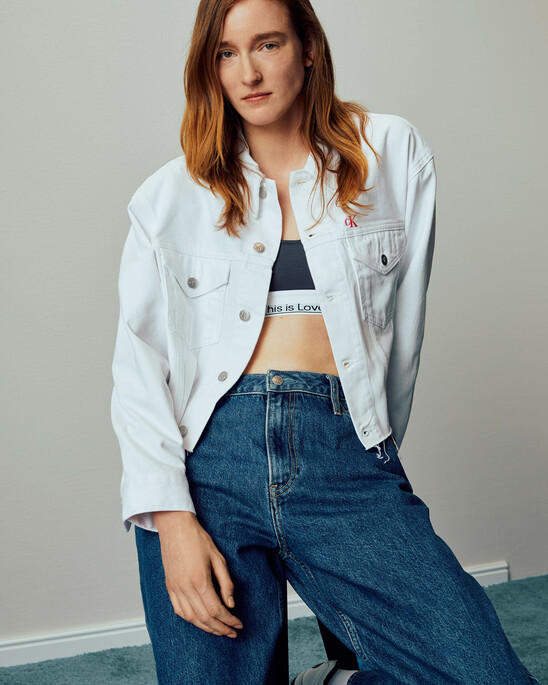 PRIDE CROPPED DENIM JACKET