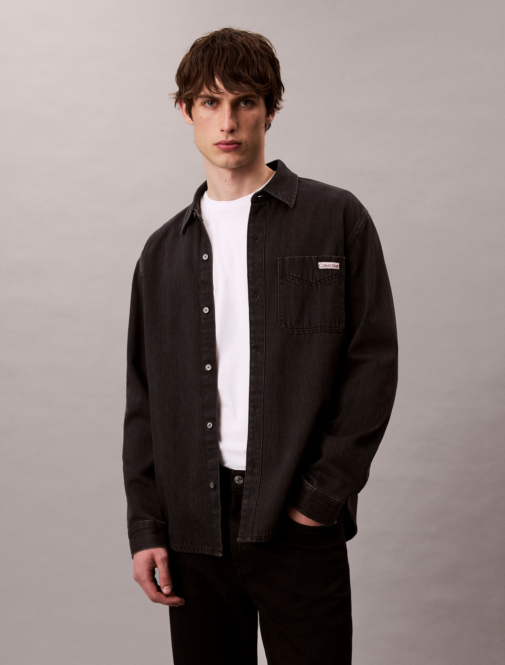 Classic Black Overshirt | black | Calvin Klein Singapore