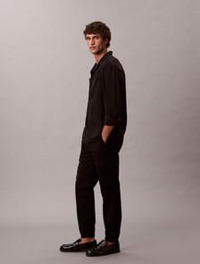 Skinny Twill Cargo Pants, Black, hi-res