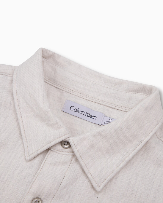 Double Pocket Melange Button-Down Shirt