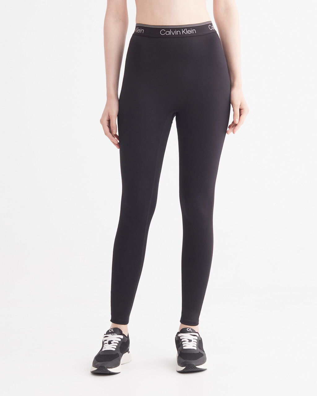 Buy Calvin Klein Logo Detail Elastic Stretch Legging In Black