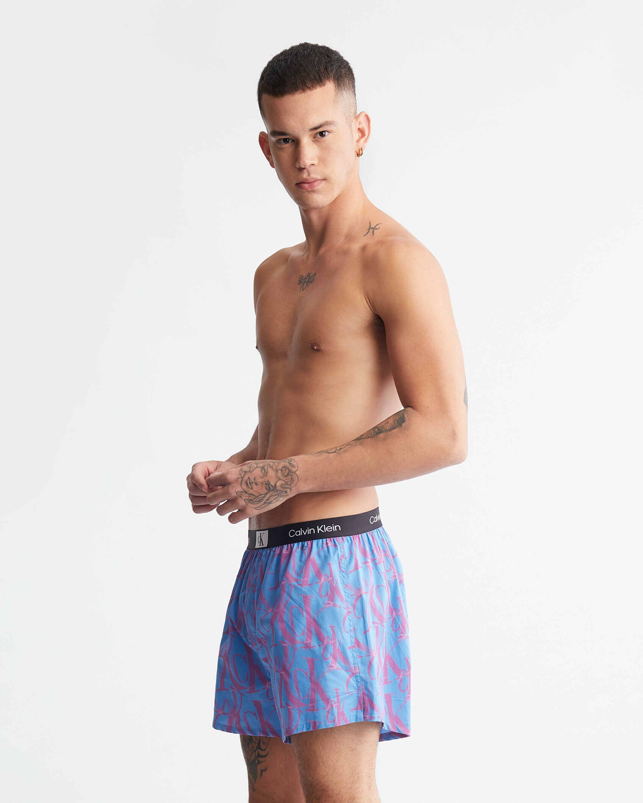 Calvin klein deals woven boxer shorts