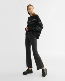 CK STANDARDS BOXY LONG SLEEVE TEE, Black Beauty, hi-res