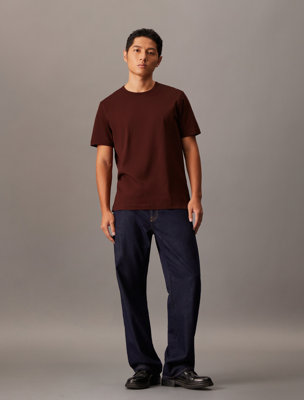 The Calvin Double Mercerized Tee, Rusted Root, hi-res