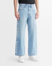 90S Loose Knockout Logo Jeans, Denim Light, hi-res