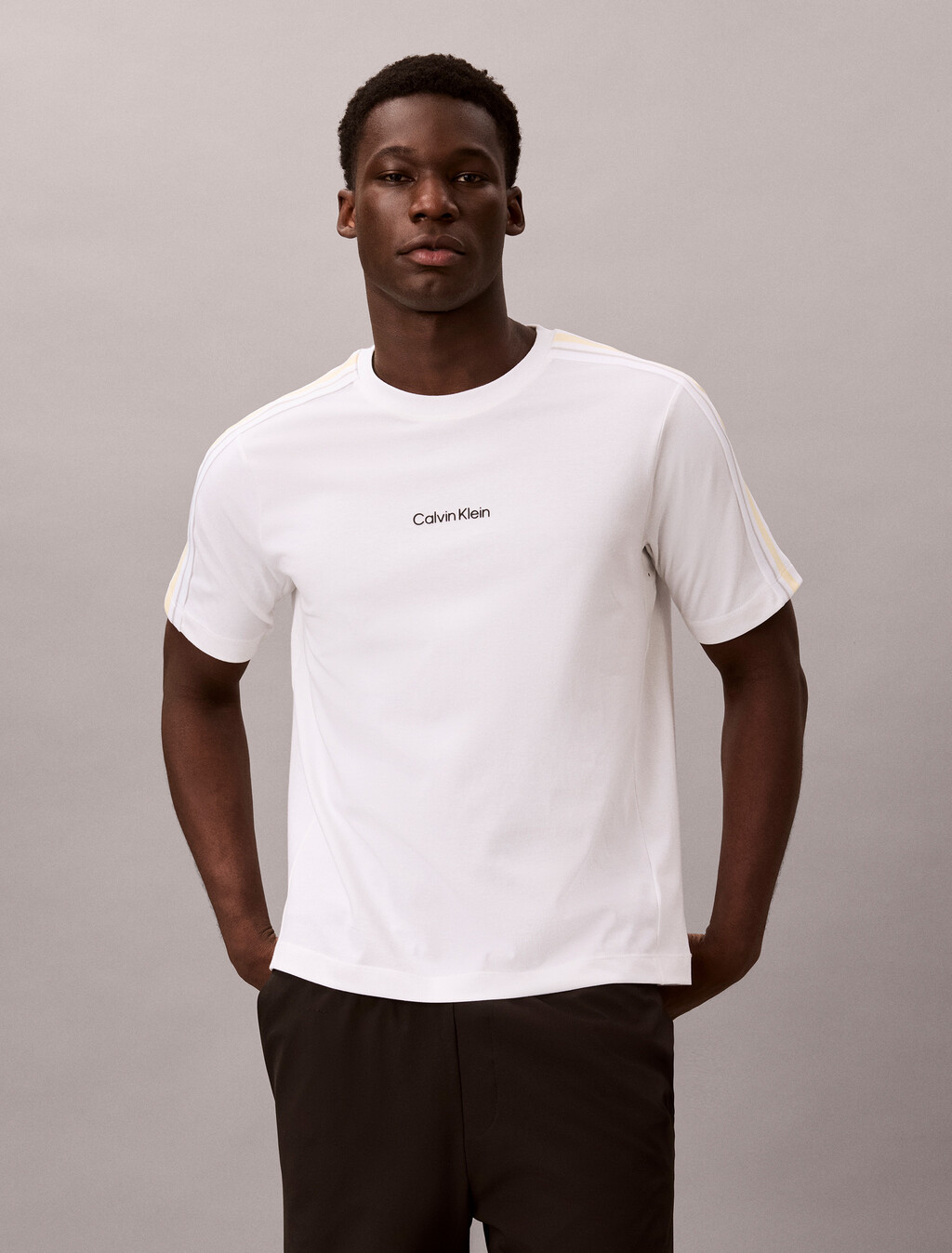 Performance Cotton Blend Gym T-shirt, Classic White, hi-res