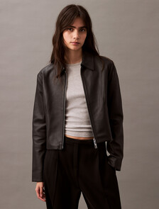 Nappa Leather Jacket, Black Beauty, hi-res