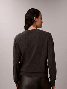 Cashmere Relaxed Jumper, B65 Charcoal Grey Heather, hi-res