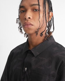 PREMIUM MONOGRAM RELAXED SHIRT, CK BLACK, hi-res