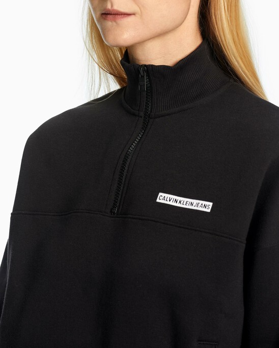MICRO LOGO FLOCKED SWEATSHIRT