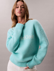 Alpaca Blend Logo Jumper, Tahiti Turquoise, hi-res