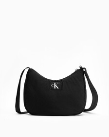 CK CITY HALF MOON SHOULDER BAG, BLACK, hi-res