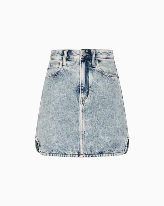 Recycled Cotton A Line Mini Denim Skirt