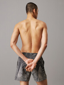 Medium Drawstring Swim Shorts - CK Essentials, Ck Palm Leaves, hi-res