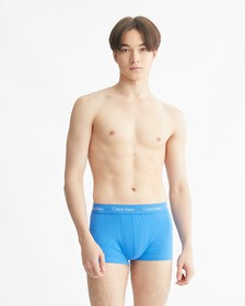 Cotton Stretch 3 Pack Low Rise Trunk, B10 Grey Heather/Classic White/Palace Bl, hi-res