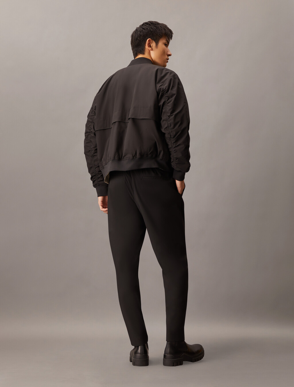 Tailored Pull On Trousers, Black Beauty, hi-res