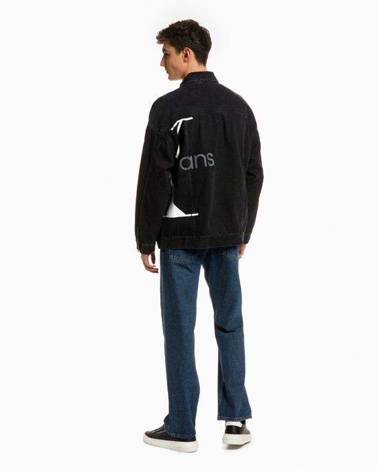 MONOGRAM LOGO OVERSIZED DENIM JACKET