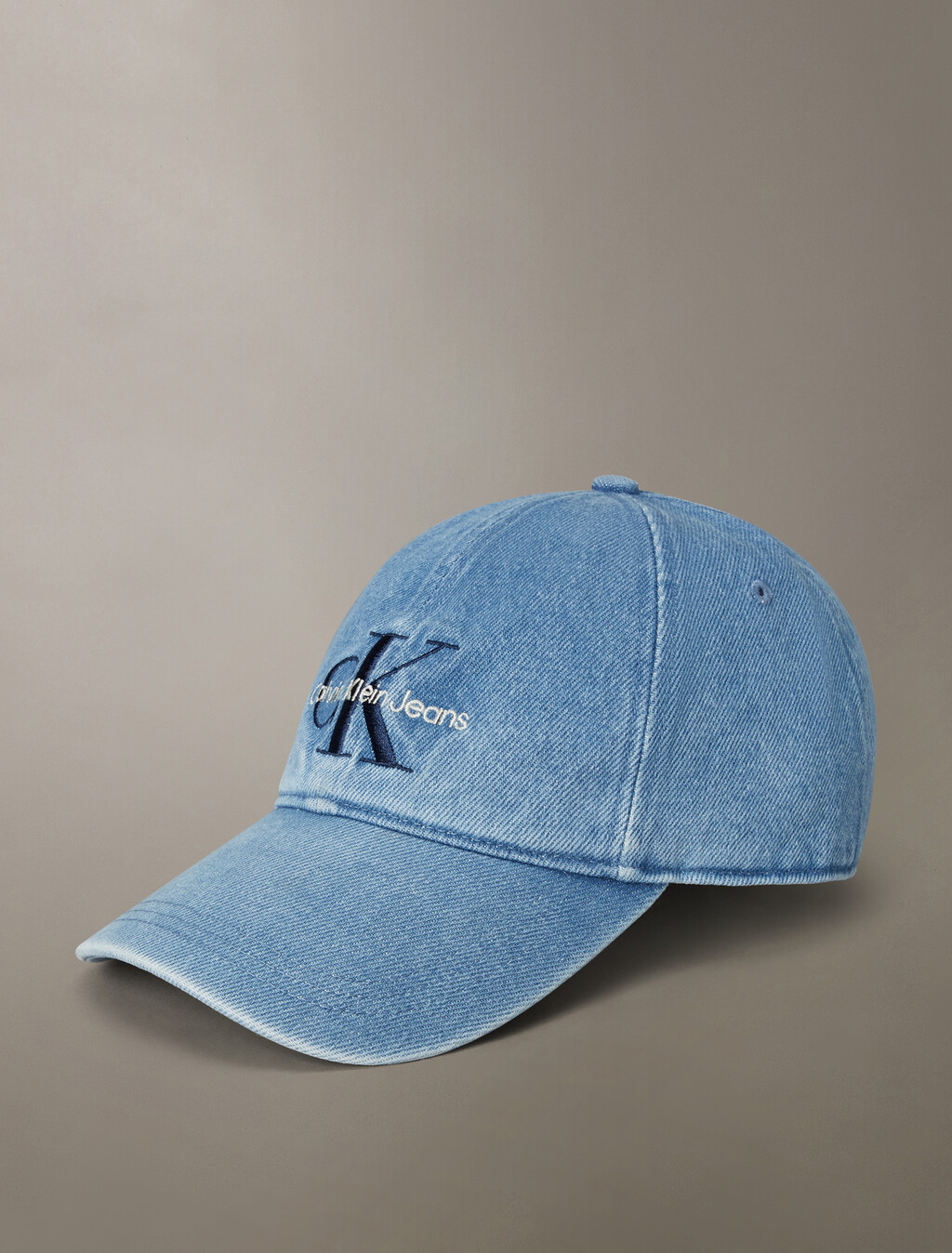 Monogram Denim Baseball Cap, New Blue, hi-res