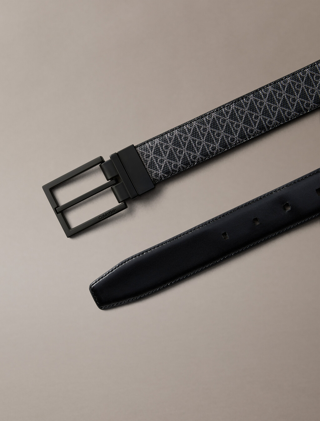 Reversible Emblem Logo Belt, Black, hi-res
