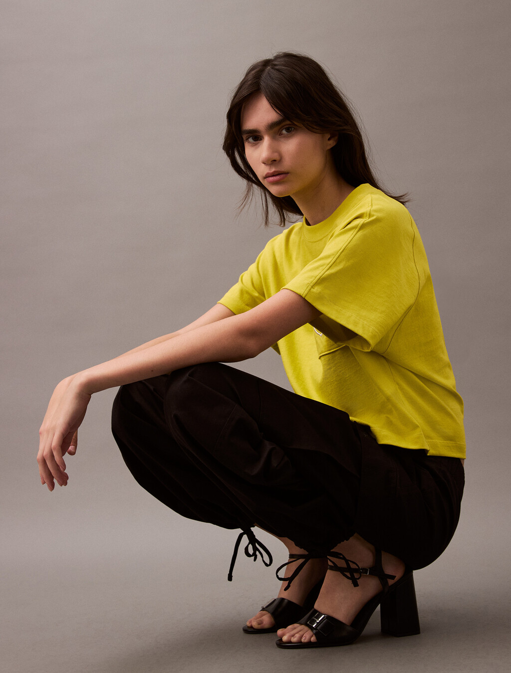 CK Crest Boxy Pocket Tee, Warm Olive, hi-res