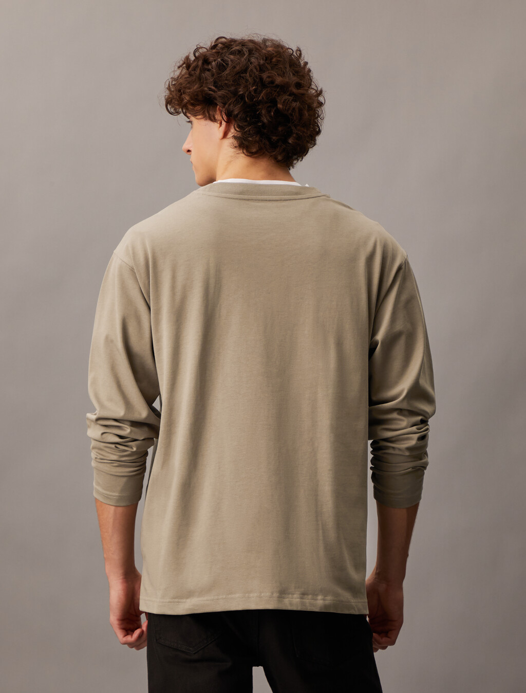 Institutional Logo Long Sleeve Tee, Brindle, hi-res